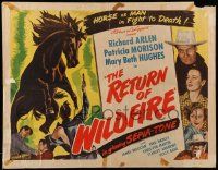6g815 RETURN OF WILDFIRE 1/2sh '48 western cowboy Richard Arlen, Patricia Morison, poker!