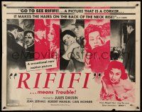 6g823 RIFIFI 1/2sh '56 directed by Jules Dassin, Jean Servais, it means trouble, different!