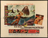 6g863 SHARKFIGHTERS style B 1/2sh '56 no man or camera has ever captured before, cool artwork!