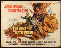 6g882 SONS OF KATIE ELDER 1/2sh '65 John Wayne, Dean Martin, sexy Martha Hyer!