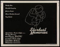 6g890 STARDUST MEMORIES 1/2sh '80 directed by Woody Allen, constellation art by Burt Kleeger!