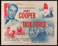 6g906 TASK FORCE 1/2sh R56 great images of Gary Cooper & Jane Wyatt in World War II!