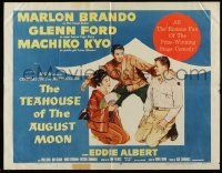 6g909 TEAHOUSE OF THE AUGUST MOON style A 1/2sh '56 Asian Marlon Brando, Glenn Ford & Machiko Kyo!