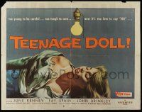 6g910 TEENAGE DOLL 1/2sh '57 sexy Fay Spain, a tempted & tarnished bad girl violently thrown aside