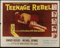 6g911 TEENAGE REBEL 1/2sh '56 Rennie sends daughter to mom Ginger Rogers so he can have fun!