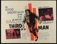 6g921 THIRD OF A MAN 1/2sh '62 James Drury, Jan Shepard, schizophrenia psycho shocker!