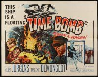 6g940 TIME BOMB 1/2sh '61 Curt Jurgens & sexy Mylene Demongeot, triggered to explode!