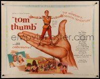 6g948 TOM THUMB style B 1/2sh '58 George Pal, great art of tiny Russ Tamblyn by Reynold Brown!