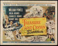 6g961 TREASURE OF LOST CANYON style A 1/2sh '52 Powell in Robert Louis Stevenson western adventure!