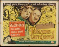 6g962 TREASURE OF LOST CANYON style B 1/2sh '52 Powell in Robert Louis Stevenson western adventure!