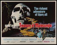 6g963 TREASURE OF MATECUMBE 1/2sh '76 Walt Disney, cool artwork of giant skull & gold coins!