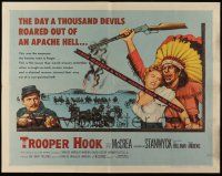 6g966 TROOPER HOOK 1/2sh '57 Joel McCrea, Barbara Stanwyck gave the Apache chief a son!