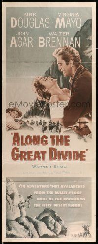 6g021 ALONG THE GREAT DIVIDE insert '51 Kirk Douglas, Virginia Mayo, who's the prisoner now, law-man