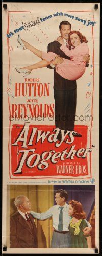 6g022 ALWAYS TOGETHER insert '48 romantic c/u of Robert Hutton & Joyce Reynolds!