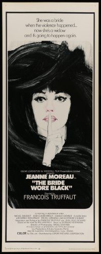 6g057 BRIDE WORE BLACK insert '68 Francois Truffaut's La Mariee Etait en Noir, Jeanne Moreau!