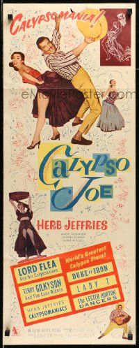 6g070 CALYPSO JOE insert '57 Herb Jeffries, sexy Angie Dickinson, bongo beat, cool images!