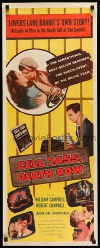 6g077 CELL 2455 DEATH ROW insert '55 biography of Caryl Chessman, no. 1 condemned convict!