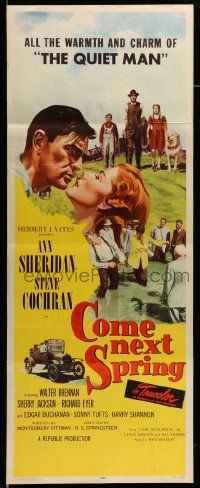 6g088 COME NEXT SPRING insert '56 Ann Sheridan & Steve Cochran in the warmest happiest picture!