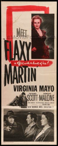 6g148 FLAXY MARTIN insert '49 Virginia Mayo is a bad girl with a heart of ice!