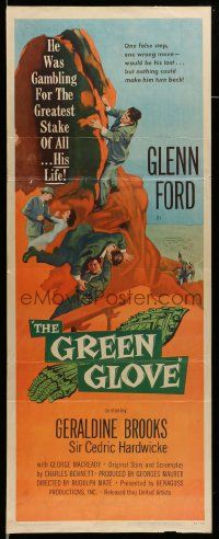 6g188 GREEN GLOVE insert '52 every man is Glenn Ford's enemy & every woman is a trap, cool art!