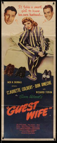 6g193 GUEST WIFE insert '45 great images of Don Ameche, pretty Claudette Colbert, Dick Foran!