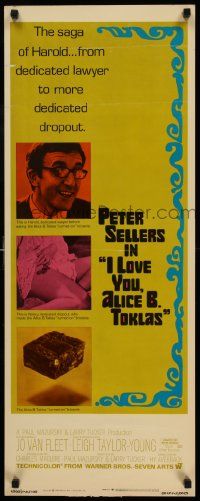 6g228 I LOVE YOU, ALICE B. TOKLAS insert '68 Peter Sellers eats turned-on marijuana brownies!