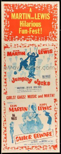 6g405 SAILOR BEWARE/JUMPING JACKS insert '57 Dean Martin & Jerry Lewis double-feature!