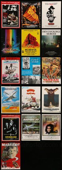 6h123 LOT OF 16 UNCUT DANISH PRESSBOOKS '70s-80s great images from a variety of movies!
