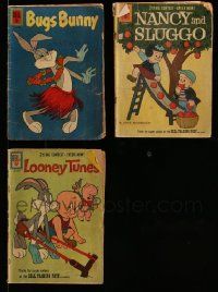 6h139 LOT OF 3 DELL COMIC BOOKS '60s Bugs Bunny, Nancy and Sluggo, Looney Tunes!