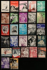 6h216 LOT OF 27 DANISH PROGRAMS '30-50s many different images from mostly U.S. movies!