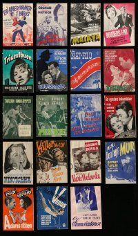 6h225 LOT OF 19 DANISH PROGRAMS '30s-50s many different images from mostly U.S. movies!