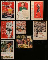 6h109 LOT OF 8 COLOR MAGAZINE ADS '40s-60s great images from a variety of different movies!