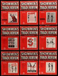 6h097 LOT OF 9 1953 SHOWMEN'S TRADE REVIEW EXHIBITOR MAGAZINES WITH GENTLEMEN PREFER BLONDES COVERS