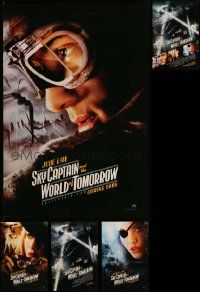 6h459 LOT OF 5 UNFOLDED DOUBLE-SIDED 27X40 SKY CAPTAIN & THE WORLD OF TOMORROW ONE-SHEETS '04