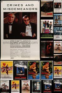 6h343 LOT OF 42 UNFOLDED MOSTLY SINGLE-SIDED 27X41 ONE-SHEETS WITH 3 OF EACH '80s-90s cool!