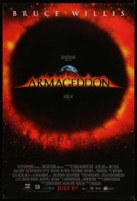 6h449 LOT OF 16 UNFOLDED DOUBLE-SIDED 27X40 ARMAGEDDON ONE-SHEETS '98 Michael Bay sci-fi!