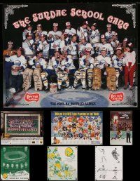 6h325 LOT OF 7 UNFOLDED SPECIAL AND ADVERTISING SPORTS POSTERS '80s-90s a variety of cool images!