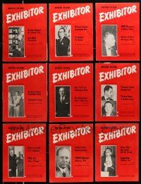 6h095 LOT OF 9 EXHIBITOR 1954 EXHIBITOR MAGAZINES '54 filled with movie images & information!