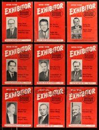 6h094 LOT OF 9 EXHIBITOR 1958 EXHIBITOR MAGAZINES '58 filled with movie images & information!