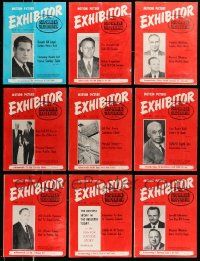 6h093 LOT OF 9 EXHIBITOR 1959 EXHIBITOR MAGAZINES '59 filled with movie images & information!