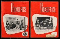 6h102 LOT OF 2 BOX OFFICE EXHIBITOR MAGAZINES WITH BEATLES COVERS '64-65 Hard Day's Night & Help!
