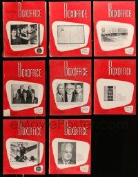 6h099 LOT OF 8 BOX OFFICE 1956 EXHIBITOR MAGAZINES '56 filled with movie images & information!
