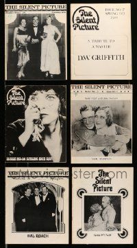 6h157 LOT OF 6 SILENT PICTURE MOVIE MAGAZINES '70s Charlie Chaplin, D.W. Griffith, Hal Roach!