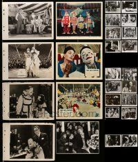 6h273 LOT OF 26 COLOR AND BLACK & WHITE 8X10 STILLS SHOWING CLOWNS '20s-70s circus movie scenes!