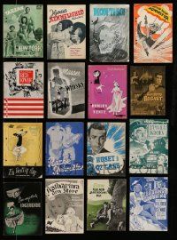 6h229 LOT OF 16 DANISH PROGRAMS WITH PUNCH HOLES '40s different images from mostly U.S. movies!