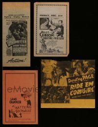 6h191 LOT OF 4 WESTERN HERALDS '30s Tex Ritter, Hoot Gibson, Lane Chandler, Dorothy Page!