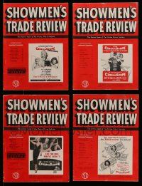 6h100 LOT OF 4 1953 SHOWMEN'S TRADE REVIEW EXHIBITOR MAGAZINES WITH HOW TO MARRY MILLIONAIRE COVERS
