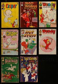 6h132 LOT OF 8 HARVEY COMIC BOOKS '60s-70s Casper & Nightmare, Hot Stuff, Wendy, Tuff Ghosts!