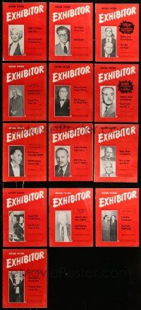 6h083 LOT OF 13 EXHIBITOR 1956 EXHIBITOR MAGAZINES '56 filled with movie images & information!