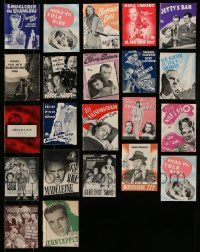 6h219 LOT OF 22 DANISH PROGRAMS REMOVED FROM BOUND VOLUMES '40s-50s many different images!